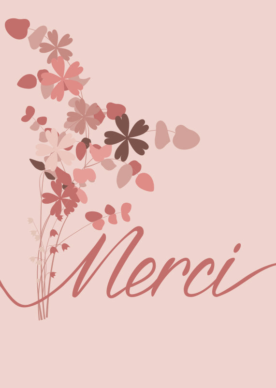 Carte de Voeux MERCI Le Bouquet de Fleurs - Julie Roubergue